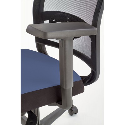 GULIETTA fotel gabinetowy, oparcie - siatka, siedzisko - czarny / niebieski - ERF6026