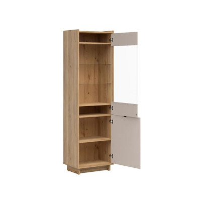 Witryna Dalva 60 cm z 2 drzwiami dąb mauvella/kaszmir